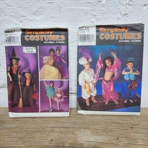 Simplicity Vtg 90s Costume Sewing Pattern Bundle Halloween Cosplay Witch‎ Genie